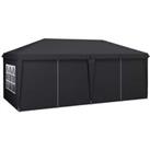 Outsunny 3 x 6 m Pop Up Gazebo with Sides and Windows, Height Adjustable Party Tent with Storage Bag