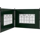 Outsunny Gazebo Side Panels, Sides Replacement with Window for 3x3(m) or 3x6m Gazebo Canopy, 2 Pack,