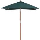 Outsunny Garden Umbrella Patio Umbrella Market Parasol, Outdoor Sunshade 6 Ribs w/ Wood and Bamboo F