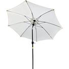 Outsunny Garden Parasol Umbrella,Tilting Parasol W/three angles, Outdoor Sun Shade Canopy,Cream Whit