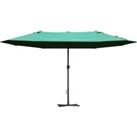 Outsunny 4.6m Garden Parasol Double-Sided Sun Umbrella Patio Market Shelter Canopy Shade Outdoor Dar