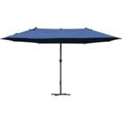 Outsunny 4.6m Garden Parasol Double-Sided Sun Umbrella Patio Market Shelter Canopy Shade Outdoor wit
