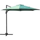 Outsunny 3m Patio Offset Roma Parasol Cantilever Hanging Sun Shade Canopy Shelter 360 Rotation with 