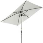 Outsunny 2 x 3m Garden Parasol Umbrella, Rectangular Market Umbrella Patio, Outdoor Table Umbrellas 