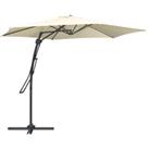 Outsunny 3m Cantilever Parasol with Easy Lever, Patio Umbrella with Crank Handle, Cross Base and 6 M