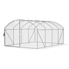 Outsunny Polytunnel Greenhouse Walk-in Grow House with UV-resistant PE Cover, Door, Galvanised Steel