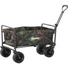 Outsunny Folding Garden Trolley, Outdoor Wagon Cart with Carry Bag, for Beach, Camping, Festival, 10