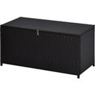 Outsunny Rattan Storage Box Outdoor Indoor Wicker Cabinet Chest Garden Furniture 118 x 54 x 59cm - D