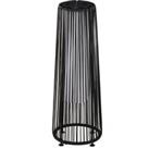 Outsunny Patio Garden Solar Powered Lights Woven Resin Wicker Lantern Auto On/Off for Porch, Yard, L