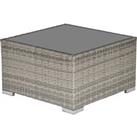 Outsunny Rattan Wicker Patio Coffee Table Ready to Use Outdoor Furniture Suitable for Garden Backyar