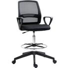 Vinsetto Drafting Chair, Ergonomic Mesh Back with Adjustable Height & Footrest, 360 Swivel