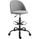 Vinsetto Ergonomic Drafting Chair with Adjustable Height, Padded Seat, Footrest, 360 Swivel, 5 Wheel