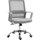 Vinsetto Ergonomic Office Chair, Mesh Desk Chair with Adjustable Armrest & 360 Swivel Wheels, Gr