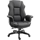 Vinsetto Piped PU Leather Padded High-Back Computer Office Gaming Chair Swivel Desk Seat Ergonomic R