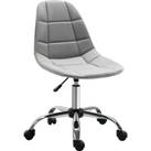 Vinsetto Ergonomic Office Chair with Adjustable Height and Wheels Velvet Executive Chair Armless for