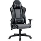 Vinsetto Gaming Chair Racing Style Ergonomic Office Chair High Back Computer Desk Chair Adjustable Height Swivel Recliner with Lumbar Support, Grey