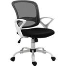 Vinsetto Office Chair Mesh Swivel Desk Chair with Lumbar Back Support Adjustable Height Armrests Bla