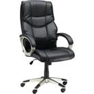 HOMCOM Computer Desk Chair, High Back Swivel Chair, Faux Leather, Adjustable Height, Rocking Functio