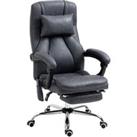 Vinsetto Executive High Back Massage Office Chair, Reclining Desk Chair with Headrest, Footrest, Swi