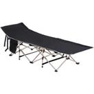 Outsunny Portable Folding Camping Cot, Single Person Military Sleeping Bed for Outdoor, Travel, Fish