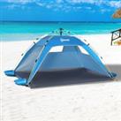Outsunny Pop-up Beach Tent Sun Shade Shelter for 1-2 Person UV Protection Waterproof with Ventilatin