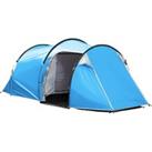 Outsunny Tunnel Tent for 2-3 Persons, Camping Shelter with Vestibule, Air Vents, Rainfly, Weather-Re