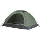Outsunny 2 Person Camping Tent, Camouflage Tent with Zipped Doors, Storage Pocket, Portable Handy Ba