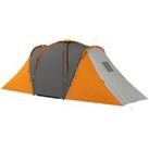 Outsunny Large Camping Tent Tunnel Tent with 2 Bedroom and Living Area, 2000mm Waterproof, Portable 