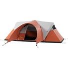 Outsunny 3000mm Waterproof Camping Tent for 5-6 Man, Family Tent with Porch and Sewn in Groundsheet,