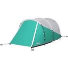 Outsunny 2 Room Camping Tent for 4-5 Man, 3000mm Waterproof Family Tent with Carry Bag, for Fishing 