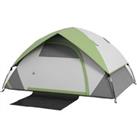 Outsunny 4-5 Man Single Room Camping Tent, 3000mm Waterproof, with Sewn-in Groundsheet and Carry Bag