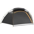 Outsunny Dome Camping Tent with Aluminium Frame, Removable Rainfly, 2000mm Waterproof, for 1-2 Perso