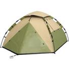 Outsunny Portable Family Camping Tent for 3-4 Persons, 2000mm Waterproof, Quick Setup with Carry Bag
