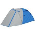 Outsunny Portable Family Camping Tent, 2-3 Person, Dual-Room, 2000mm Waterproof with Carry Bag for O