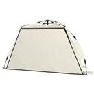 Outsunny 2-3 Person Pop Up Beach Tent, UPF15+ Sun Shelter with Extended Floor, Sandbags, Mesh Window