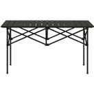 Outsunny Aluminium Folding Picnic Table, Lightweight, Portable with Roll Up Top and Carry Bag for Ou