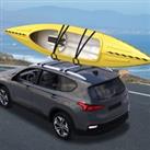HOMCOM 2 Pieces Kayak Roof Rack Universal Mount Cross Bar Carrier Roof Bars for Boat with Strap