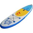 HOMCOM Stand Up Paddle Board, Inflatable with Adjustable Aluminium Paddle, Non-Slip Deck & ISUP Accessories, Carry Bag, Blue