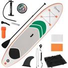 Outsunny 10'6" x 30" x 6" Inflatable Non-Slip Paddle Stand Up Board w/ Adjustable Alu