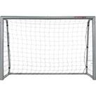 SPORTNOW Quick Setup Football Goal, 6ft x 2ft Net for Garden with Ground Stakes, Durable Outdoor Sport Equipment.