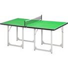 HOMCOM 182cm Mini Tennis Table Folding Ping Pong Table with Net Multi-Use Table for Indoor Outdoor G