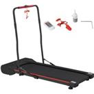 HOMCOM Foldable Walking Machine with LED Display & Remote Control Exercise Walking Jogging Fitness for Home Office Use
