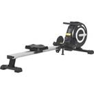 HOMCOM Indoor Body Health & Fitness Adjustable Magnetic Rowing Machine Rower with LCD Digital Monitor & Wheels for Home, Office, Gym