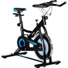 HOMCOM Stationary Exercise Bike, 8kg Flywheel Indoor Cycling Workout Fitness Bike, Adjustable Resist