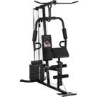 HOMCOM Multi-Exercise Gym Station, with 45kg Weight Stack, for Full Body Workout