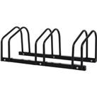 HOMCOM Bike Stand for Parking, Floor or Wall Mount Bicycle Storage Locking Stand, 76L x 33W x 27H, Black