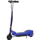 HOMCOM Kids Folding Electric Bike Children E Scooter Ride on Toy 2x12V Recharge Battery 120W Adjustable Height PU Wheels Suitable for 7 - 14 yrs Blue