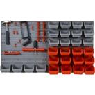 DURHAND Garage Storage Unit, 44 Pcs On-Wall DIY Organisation with 28 Cubes, 10 Hooks, 2 Boards &