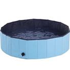 PawHut Pet Swimming Pool, Foldable, 120 cm Diameter, Blue