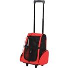PawHut Pet Carrier Backpack with Trolley, Telescopic Handle Travel Bag for Dogs and Cats, 42 x 25 x 